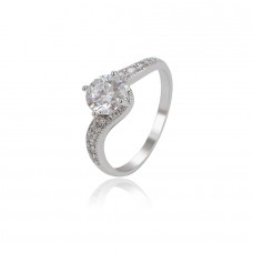 Elegants gredzens ar mirdzošiem cirkoniņiem 8. izmērs